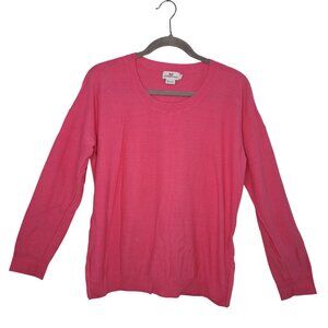 Vineyard Vines Pink Pullover Crew Neck Drop Shoulder Size Large